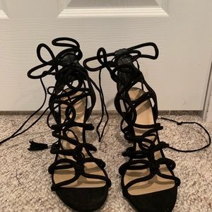 WILD DIVA LACE UP HEELS